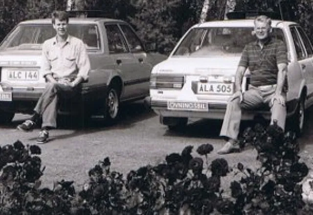 Två vita Honda Accord